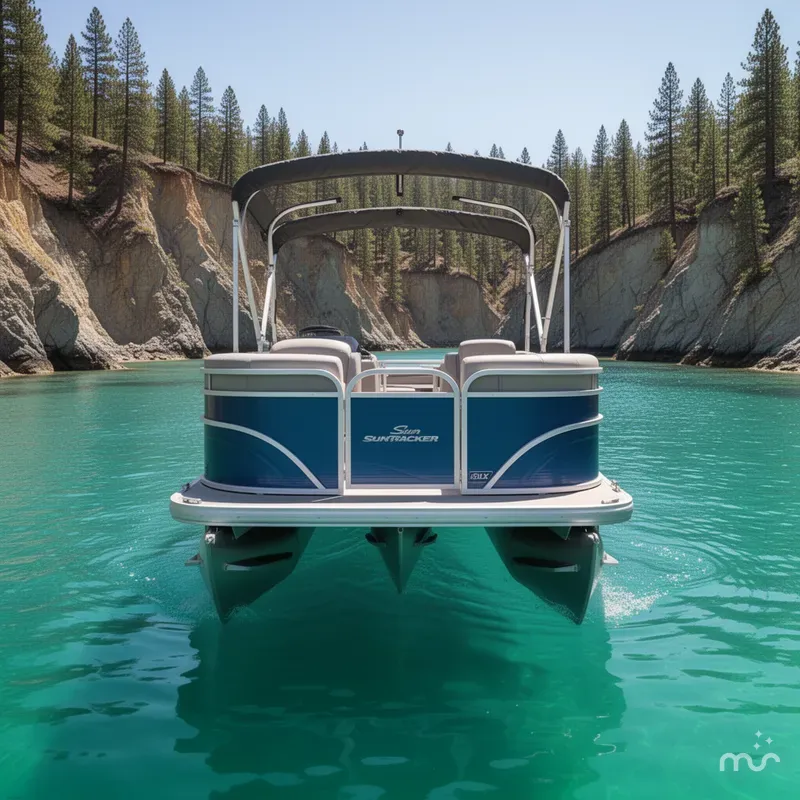 Slide: The Image of Sun Tracker Party Barge 18 DLX 2026 - 3