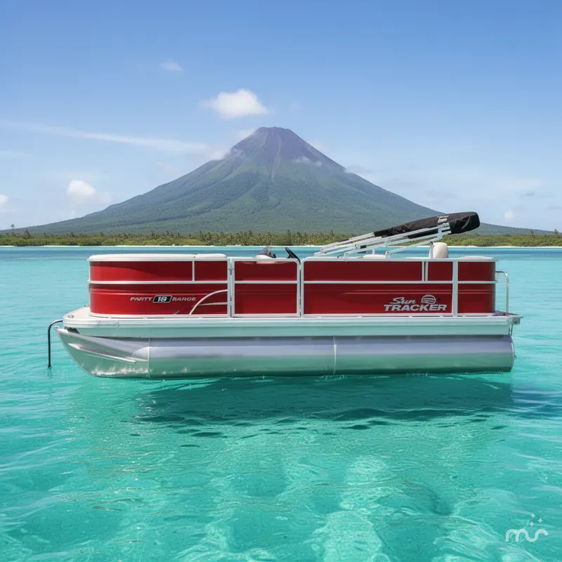 Slide: The Image of Sun Tracker Party Barge 18 DLX 2026 - 2