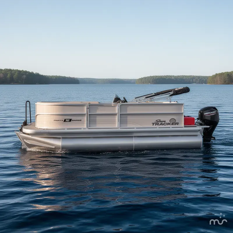 Slide: The Image of Sun Tracker Party Barge 16 DLX 2026 - 2