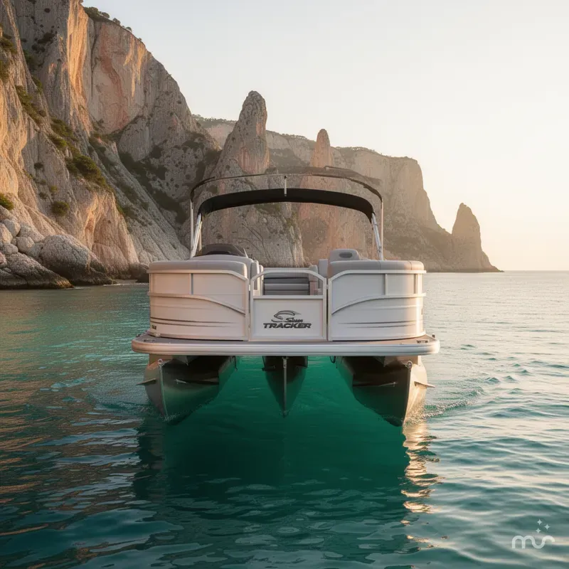 Slide: The Image of Sun Tracker Party Barge 16 DLX 2026 - 1