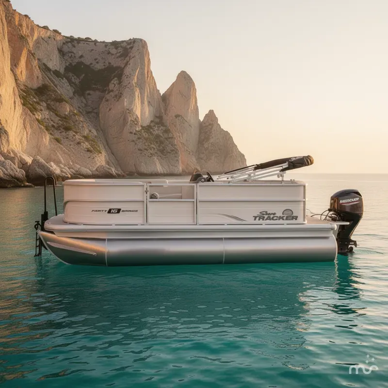 Slide: The Image of Sun Tracker Party Barge 16 DLX 2026 - 2