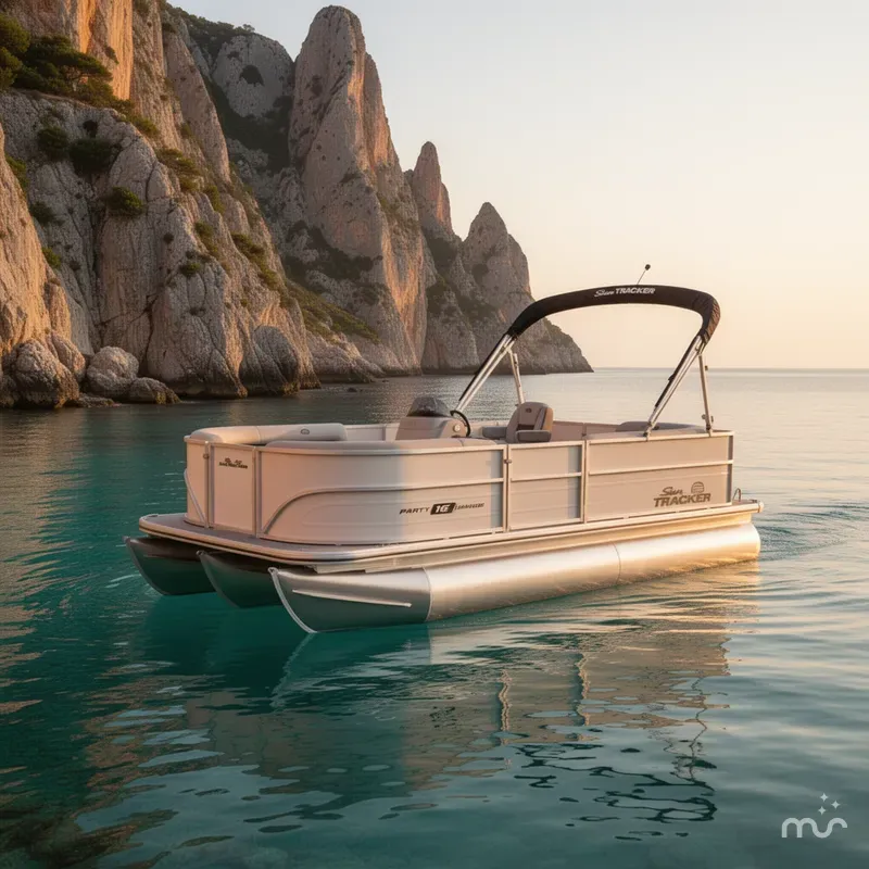Slide: The Image of Sun Tracker Party Barge 16 DLX 2026 - 4