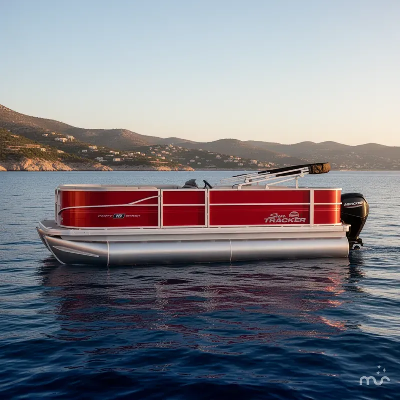 Slide: The Image of Sun Tracker Party Barge 18 DLX 2026 - 2