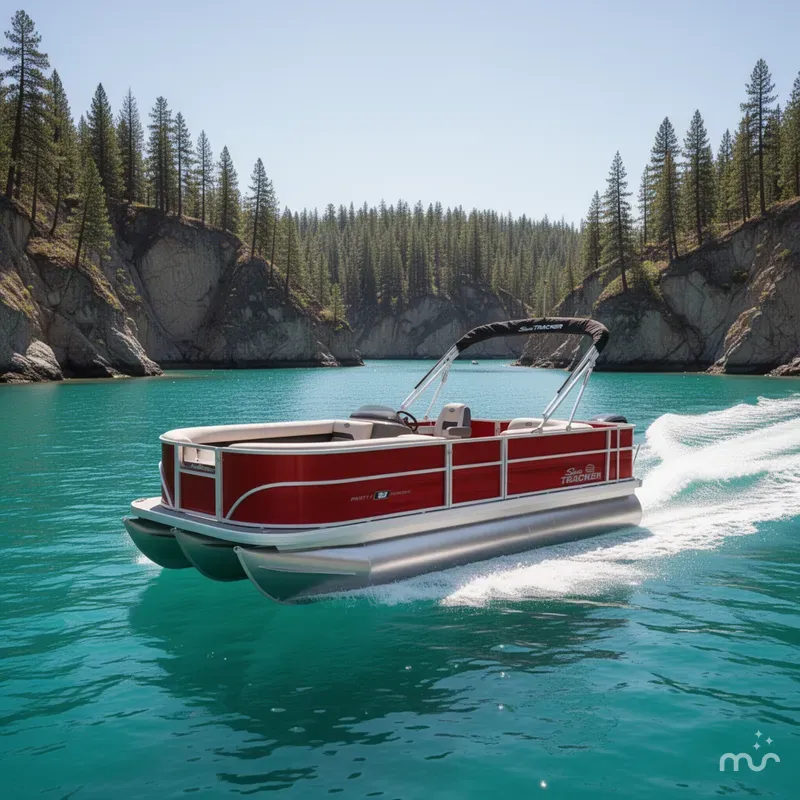 Slide: The Image of Sun Tracker Party Barge 18 DLX 2026 - 4