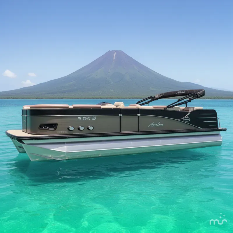 Slide: The Image of Avalon Catalina Platinum Rear J Lounge - 23' 2019 - 2
