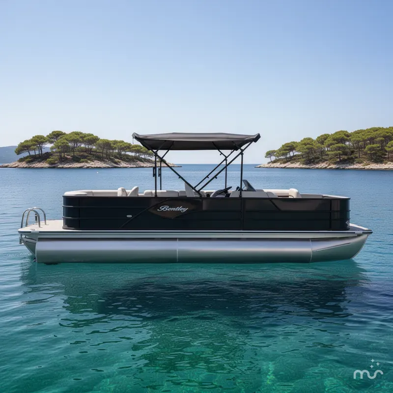 Slide: The Image of Bentley Pontoons Fish 240 4-Point 2026 - 2