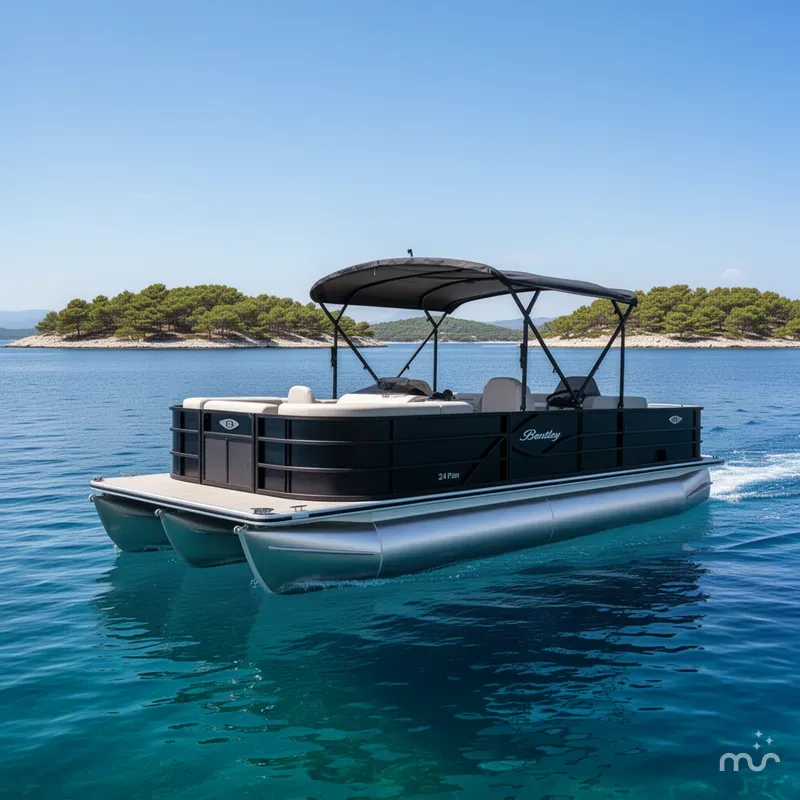 Slide: The Image of Bentley Pontoons Fish 240 4-Point 2026 - 4