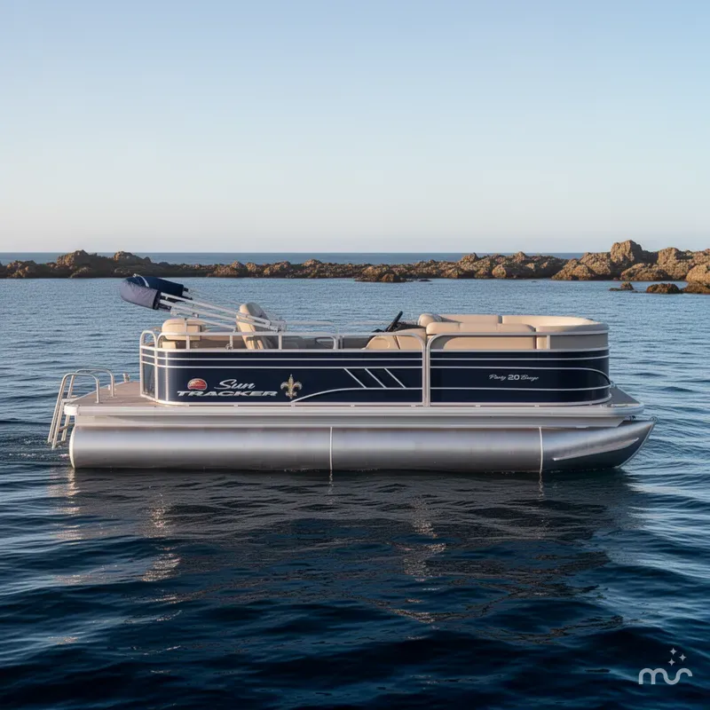 Slide: The Image of Sun Tracker Party Barge 20 DLX 2021 - 2