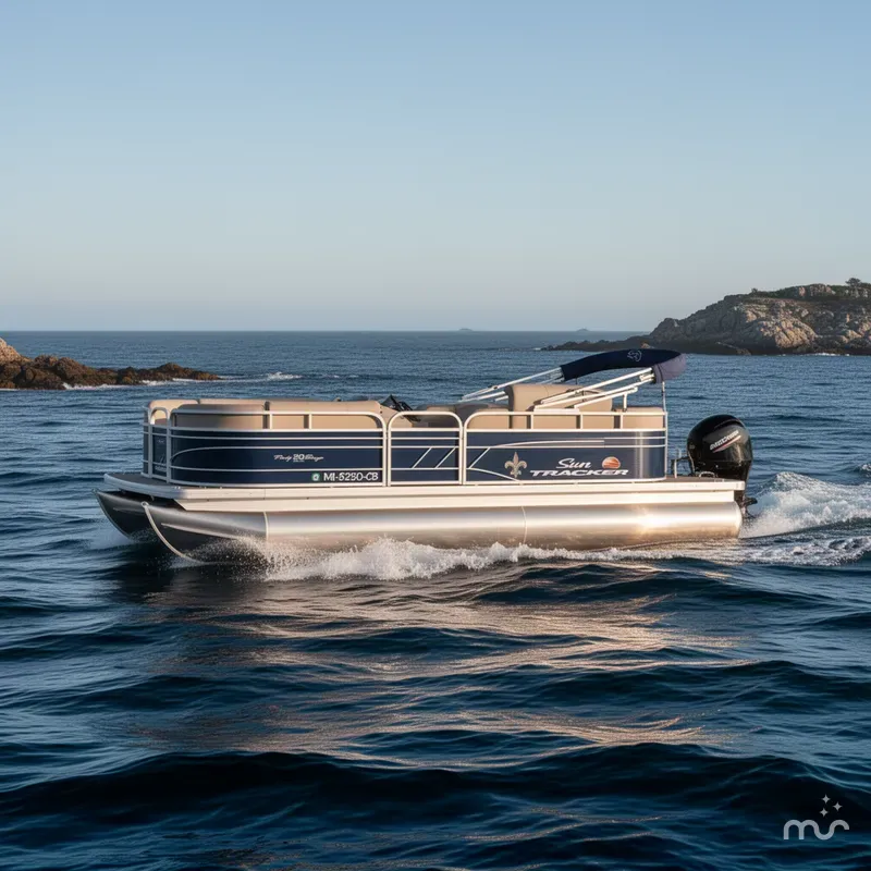 Slide: The Image of Sun Tracker Party Barge 20 DLX 2021 - 4