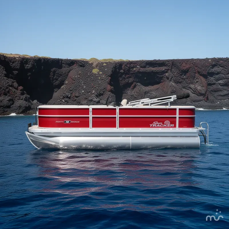 Slide: The Image of Sun Tracker Party Barge 18 DLX 2026 - 2
