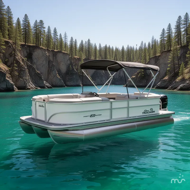 Slide: The Image of Sun Tracker Party Barge 20 DLX 2026 - 0