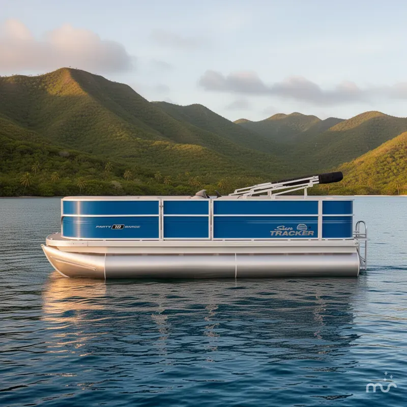 Slide: The Image of Sun Tracker Party Barge 18 DLX 2026 - 2