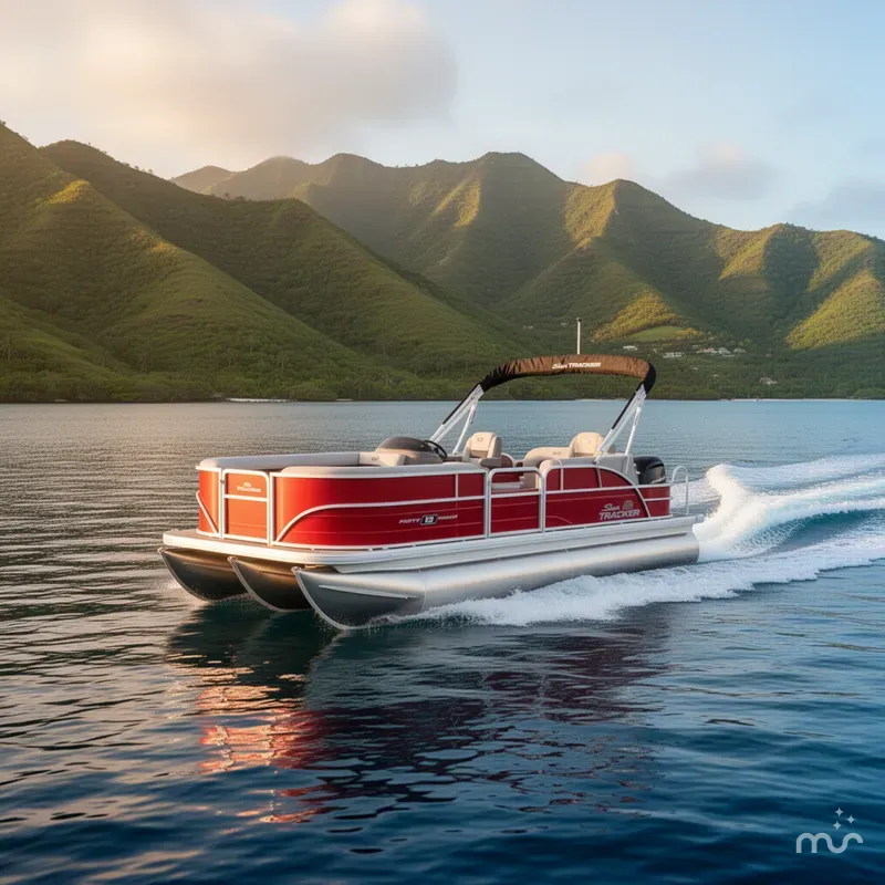 Slide: The Image of Sun Tracker Party Barge 18 DLX 2026 - 4