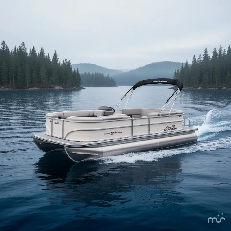 Slide: The Image of Sun Tracker Party Barge 20 DLX 2026 - 4