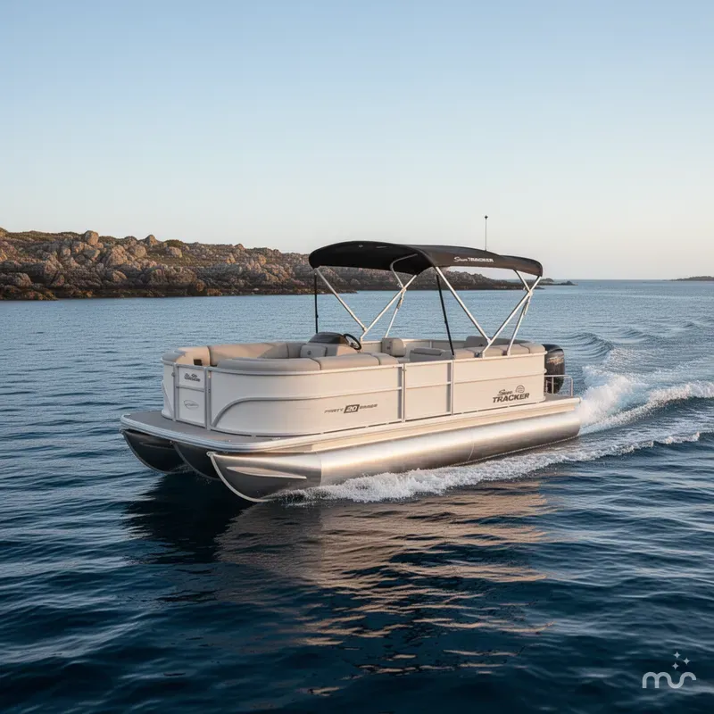 Slide: The Image of Sun Tracker Party Barge 20 DLX 2026 - 4