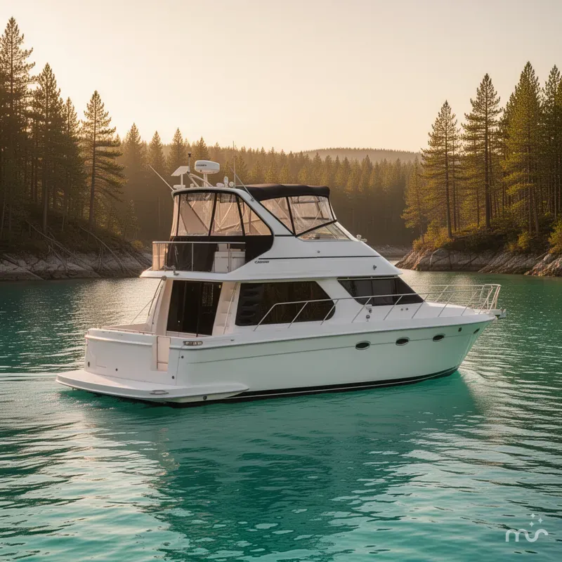 Slide: The Image of Carver Yachts 450 Voyager Pilothouse 2000 - 2