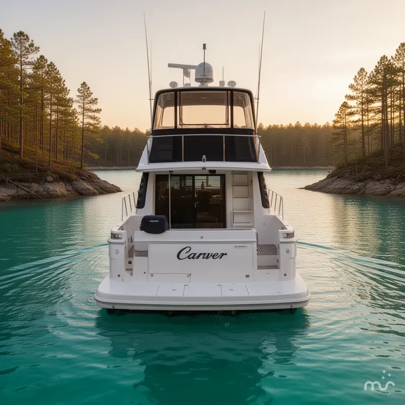 Slide: The Image of Carver Yachts 450 Voyager Pilothouse 2000 - 3