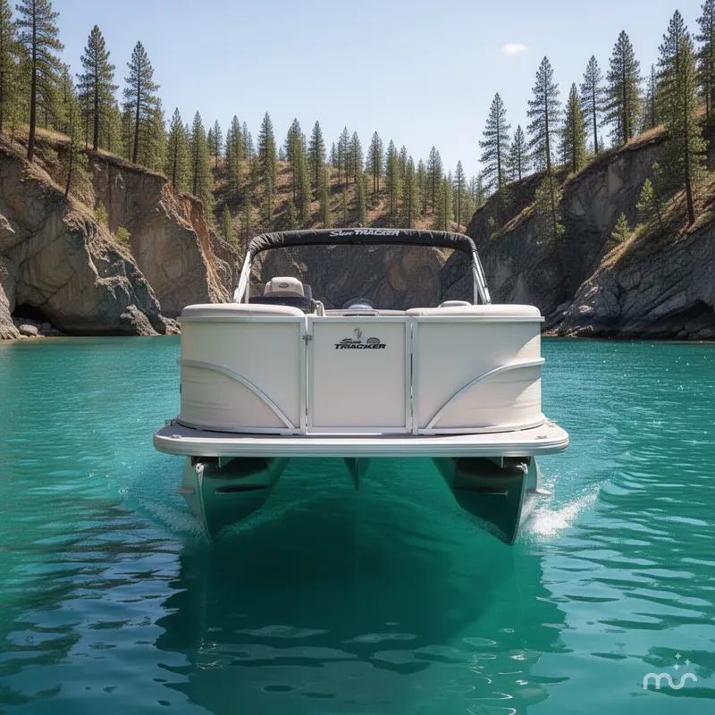 Slide: The Image of Sun Tracker Party Barge 16 DLX 2026 - 1