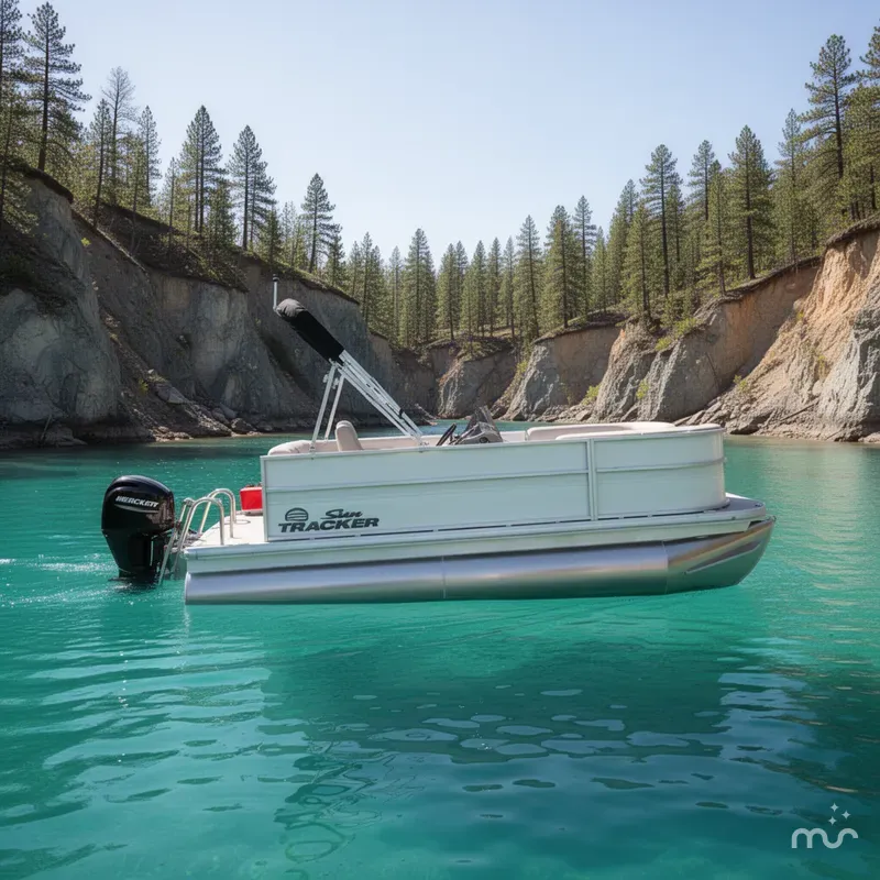 Slide: The Image of Sun Tracker Party Barge 16 DLX 2026 - 2