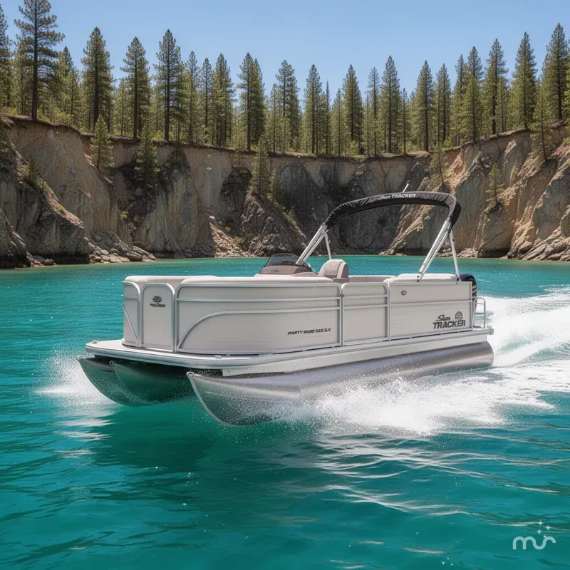 Slide: The Image of Sun Tracker Party Barge 16 DLX 2026 - 4