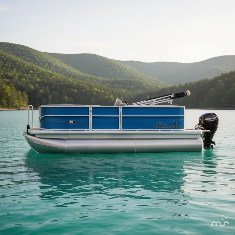 Slide: The Image of Sun Tracker Party Barge 16 DLX 2026 - 2