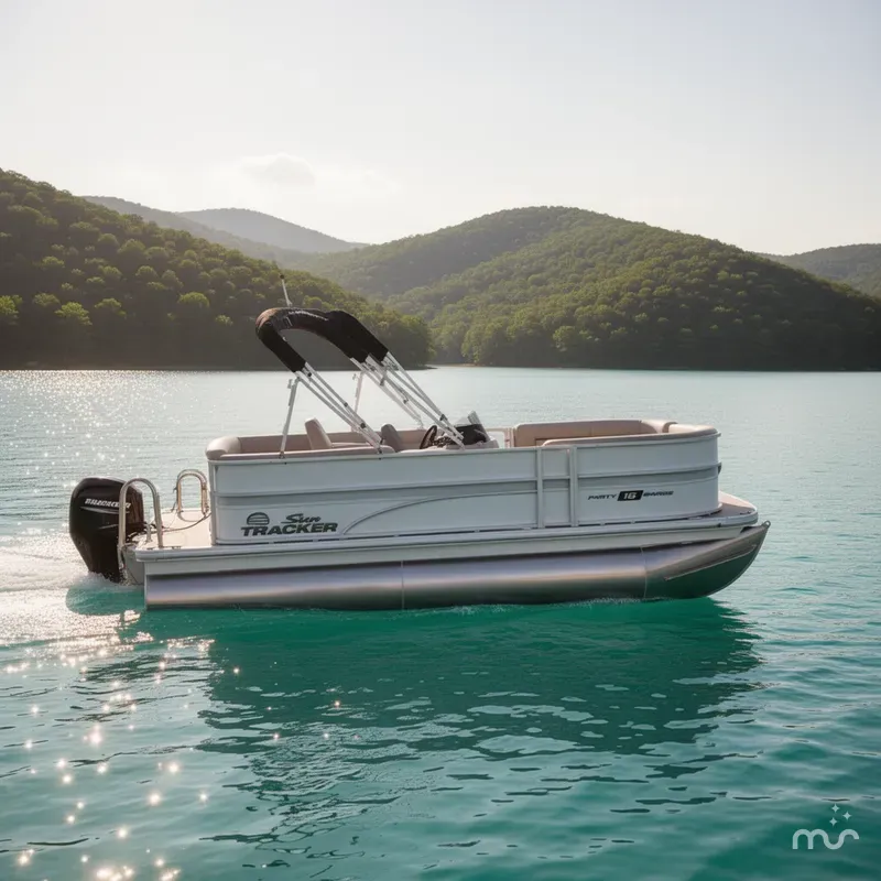 Slide: The Image of Sun Tracker Party Barge 16 DLX 2026 - 4
