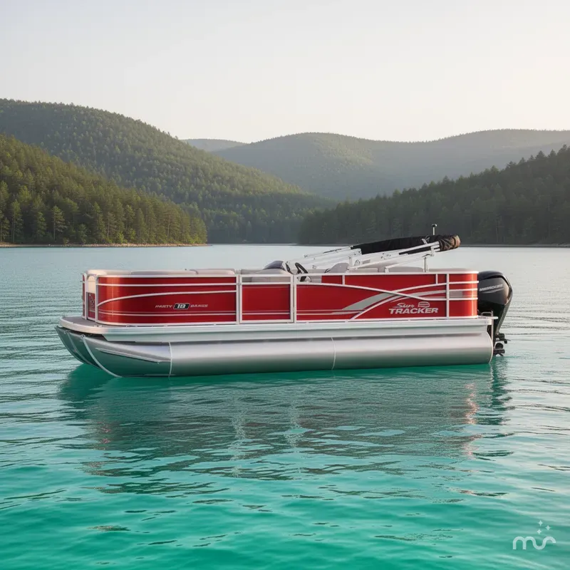 Slide: The Image of Sun Tracker Party Barge 18 DLX 2026 - 2