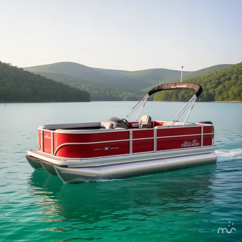 Slide: The Image of Sun Tracker Party Barge 18 DLX 2026 - 4