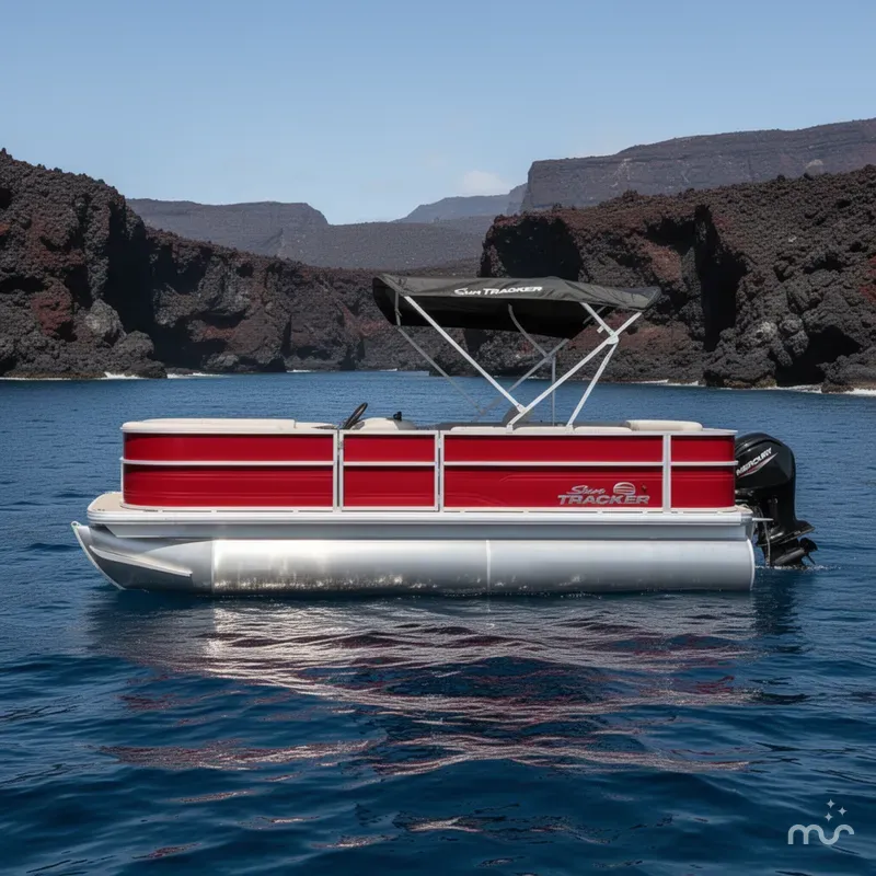 Slide: The Image of Sun Tracker Party Barge 18 DLX 2026 - 2