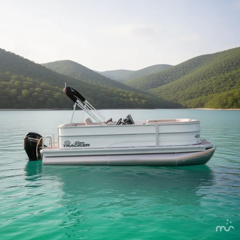 Slide: The Image of Sun Tracker Party Barge 16 DLX 2026 - 2