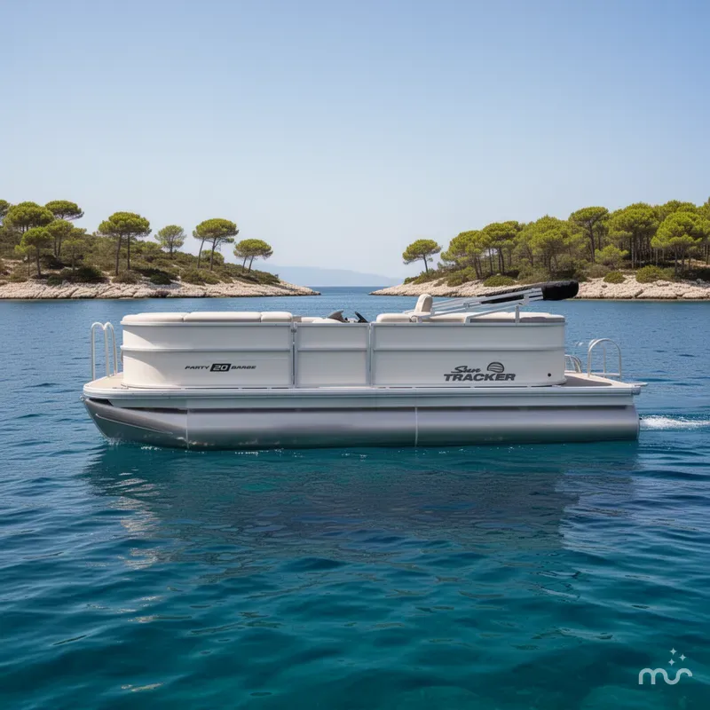 Slide: The Image of Sun Tracker Party Barge 20 DLX 2026 - 2