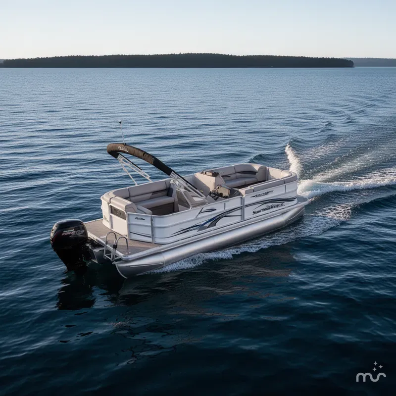 Slide: The Image of Sun Tracker Party Barge 20 DLX 2026 - 4