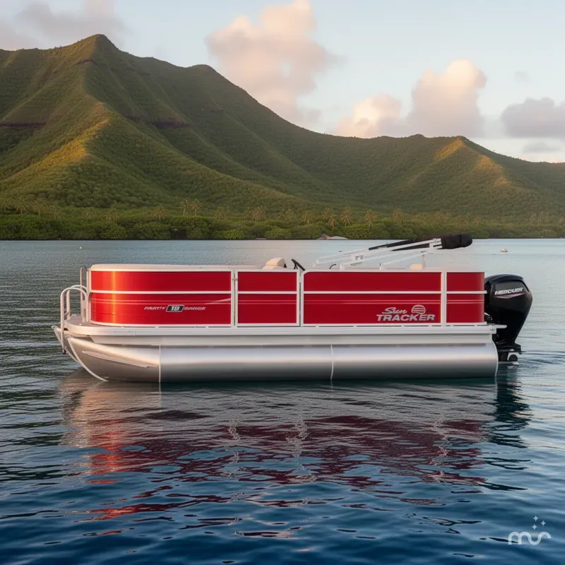 Slide: The Image of Sun Tracker Party Barge 18 DLX 2026 - 2