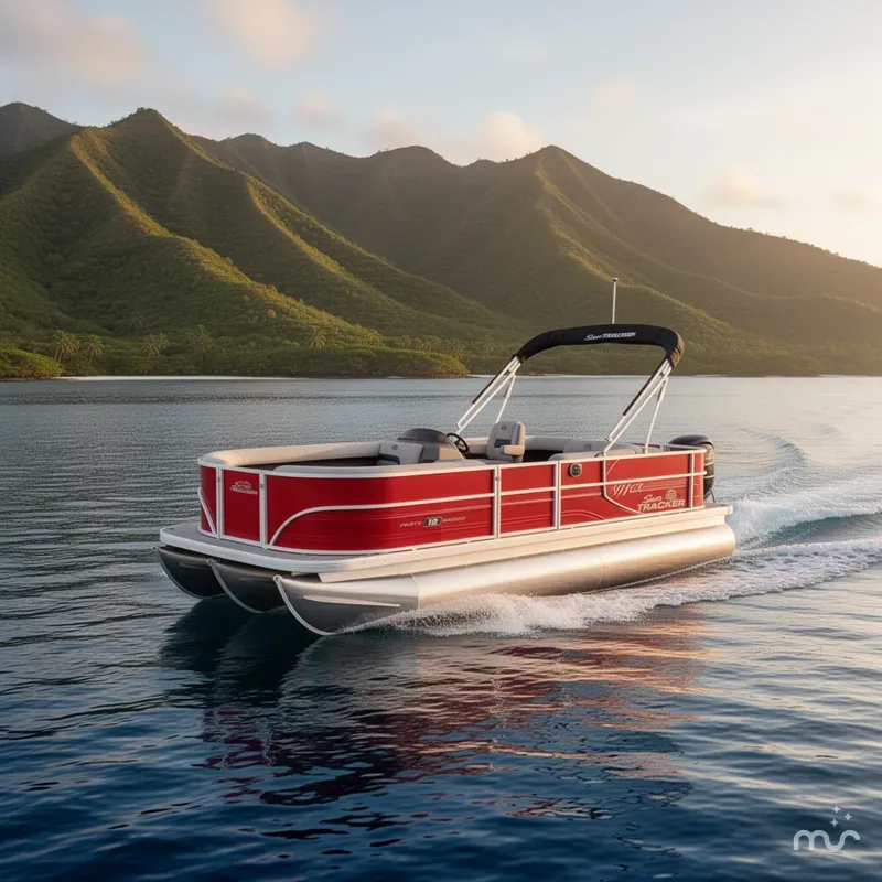 Slide: The Image of Sun Tracker Party Barge 18 DLX 2026 - 4