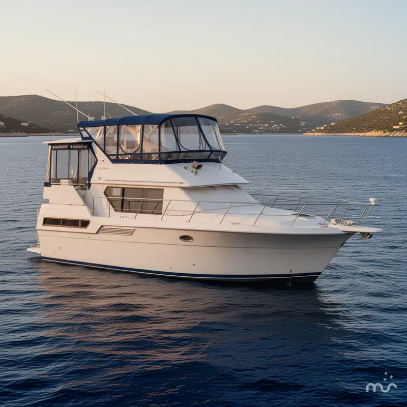 Slide: The Image of Carver Yachts 370 Aft Cabin Motor Yacht 1993 - 2