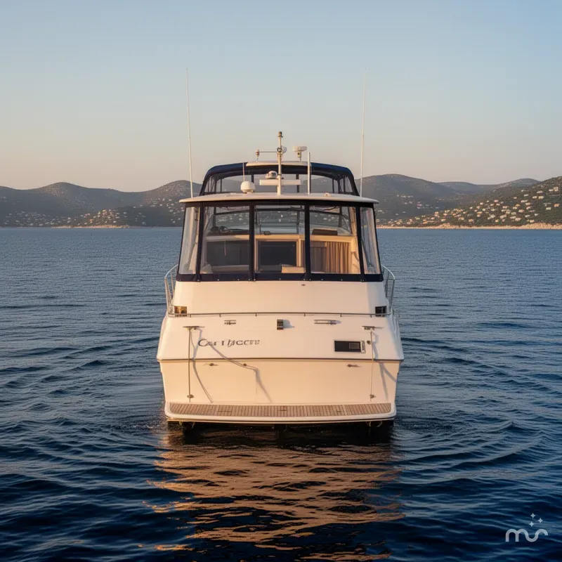 Slide: The Image of Carver Yachts 370 Aft Cabin Motor Yacht 1993 - 3