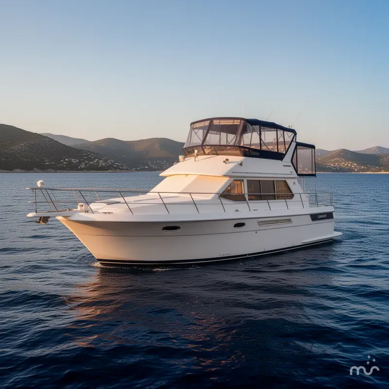 Slide: The Image of Carver Yachts 370 Aft Cabin Motor Yacht 1993 - 4
