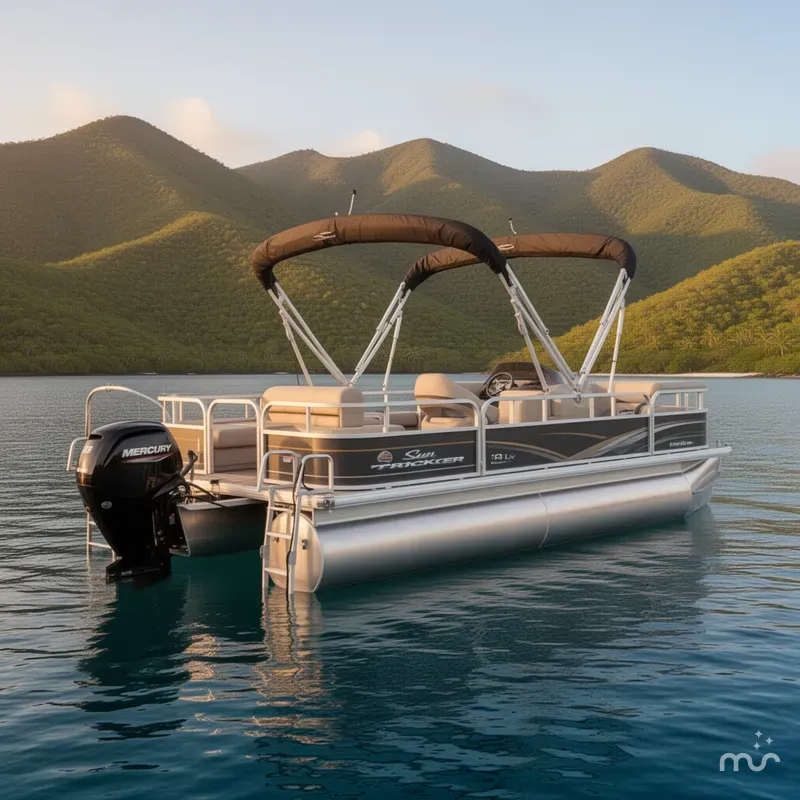 Slide: The Image of Sun Tracker Party Barge 18 DLX 2022 - 2