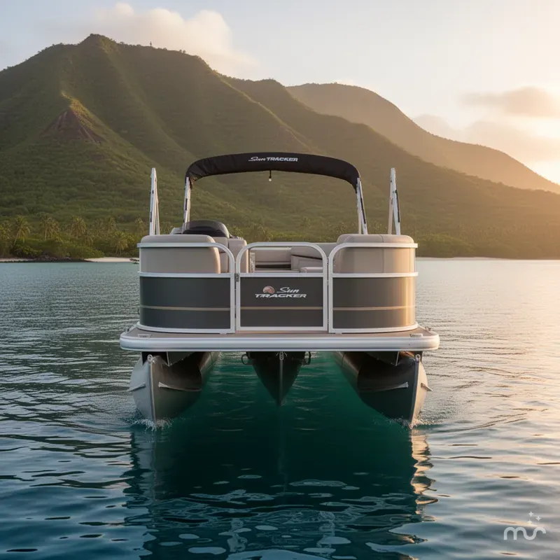 Slide: The Image of Sun Tracker Party Barge 18 DLX 2022 - 3