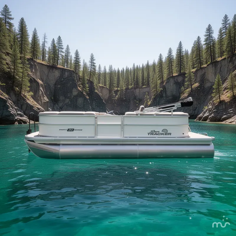 Slide: The Image of Sun Tracker Party Barge 20 DLX 2026 - 2