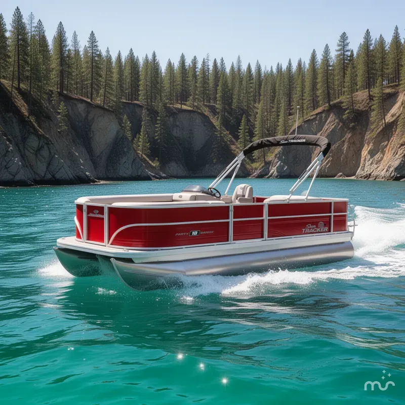 Slide: The Image of Sun Tracker Party Barge 18 DLX 2026 - 4