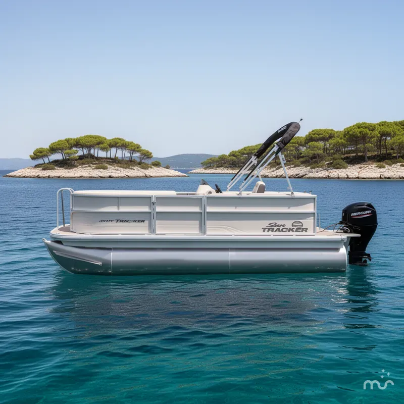 Slide: The Image of Sun Tracker Party Barge 16 DLX 2026 - 2
