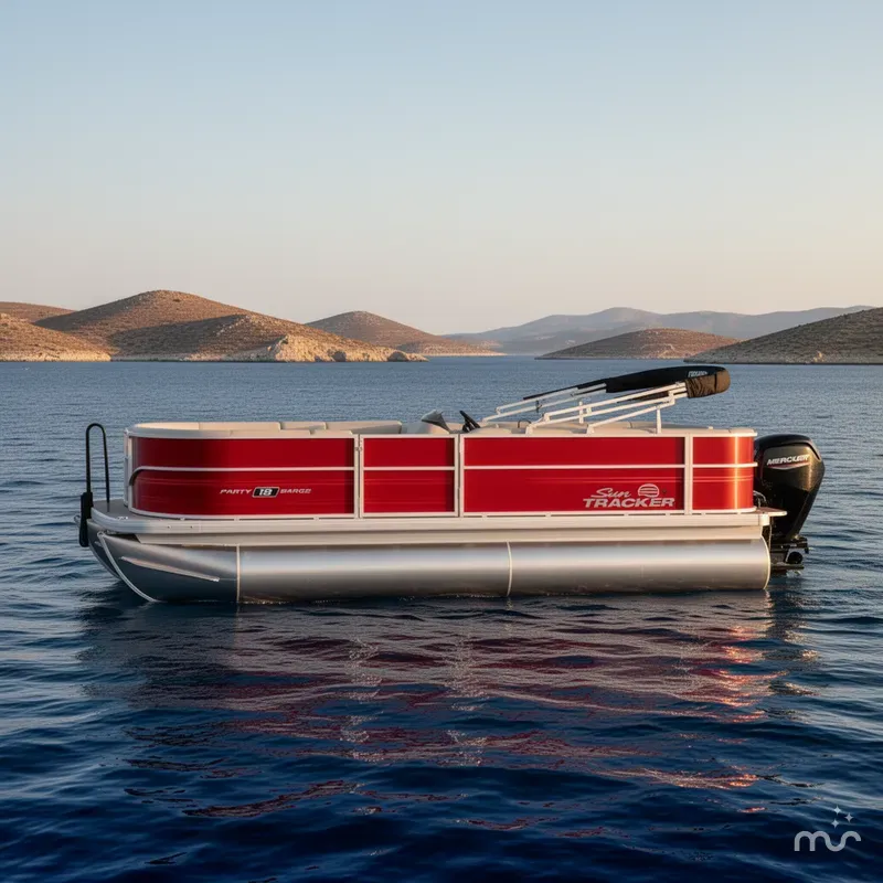 Slide: The Image of Sun Tracker Party Barge 18 DLX 2026 - 2
