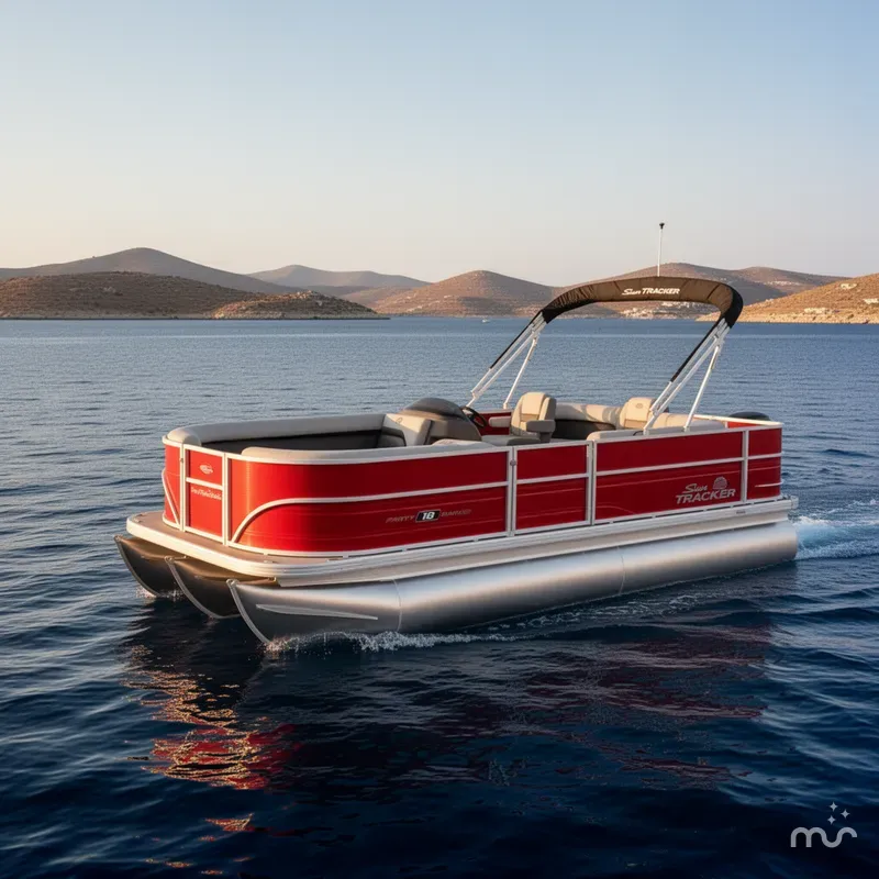 Slide: The Image of Sun Tracker Party Barge 18 DLX 2026 - 4