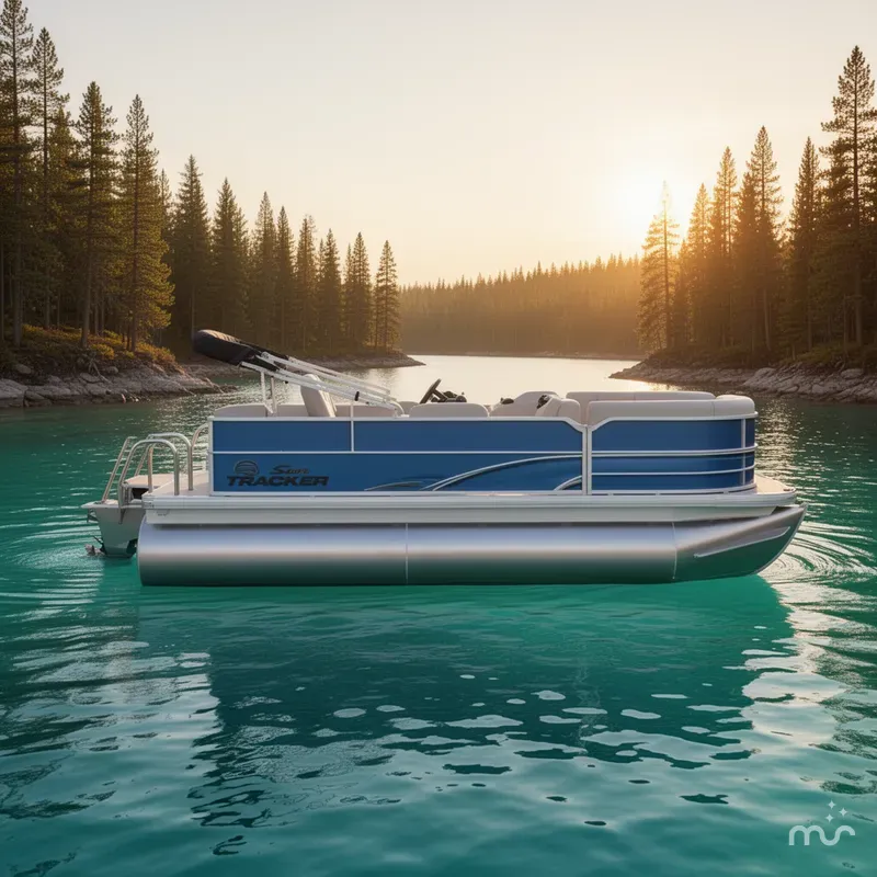 Slide: The Image of Sun Tracker Party Barge 16 DLX 2026 - 2