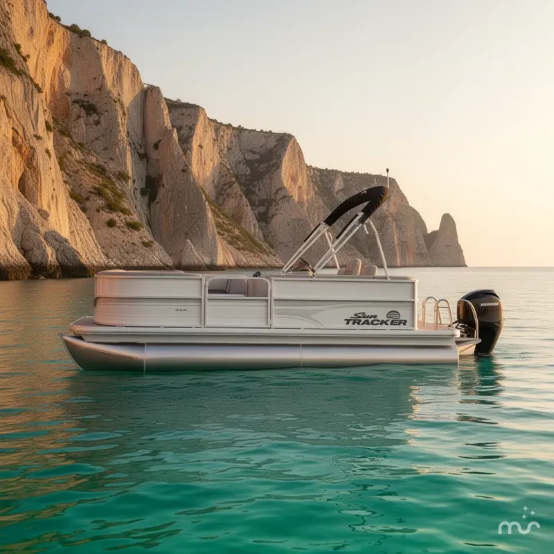 Slide: The Image of Sun Tracker Party Barge 16 DLX 2026 - 2