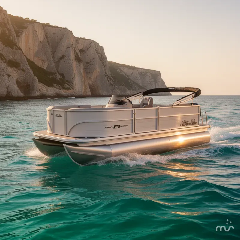 Slide: The Image of Sun Tracker Party Barge 16 DLX 2026 - 4