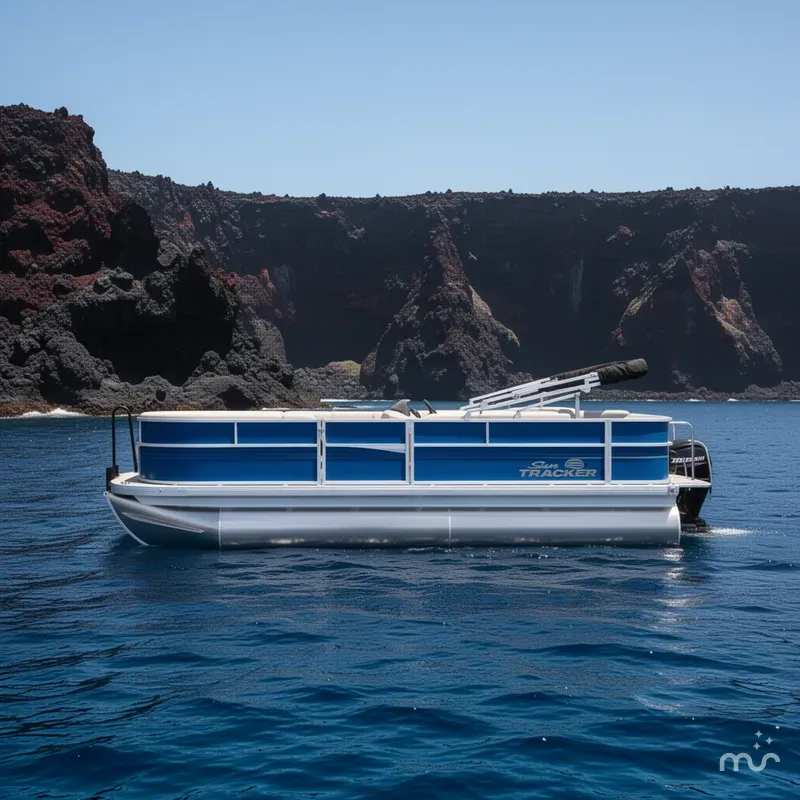 Slide: The Image of Sun Tracker Party Barge 18 DLX 2026 - 2