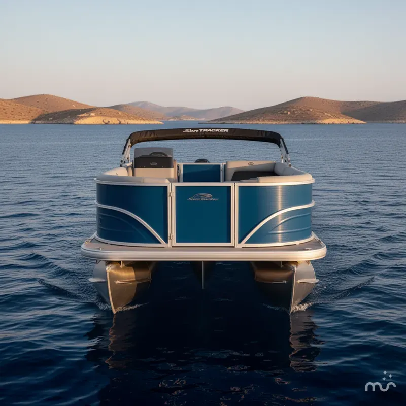 Slide: The Image of Sun Tracker Party Barge 16 DLX 2026 - 1