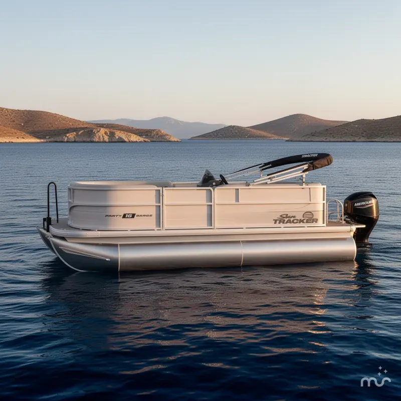 Slide: The Image of Sun Tracker Party Barge 16 DLX 2026 - 2